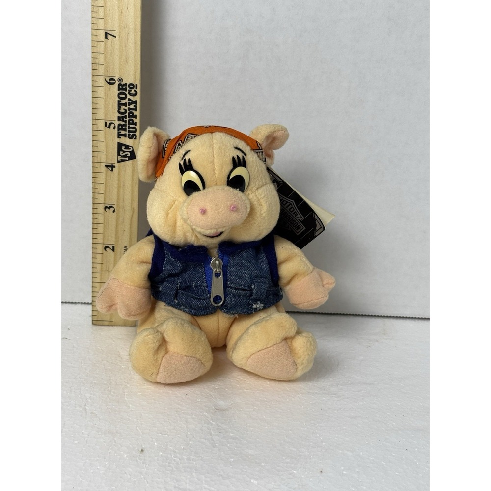 Harley Davidson "Punky The‎ Pig" Bean Bag Plush Hang Tag Vintage 1997 Piggy